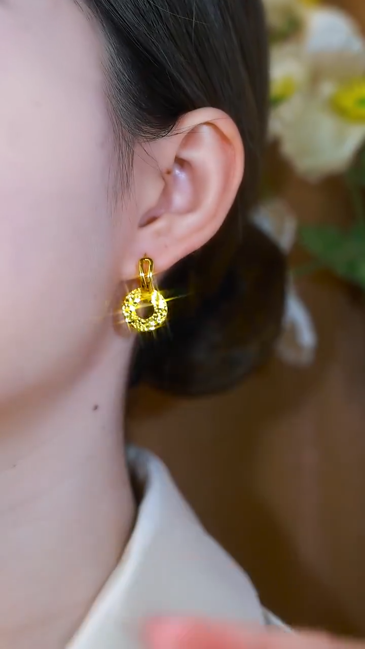 Mehwar Gold Hoops(24k gold plated)