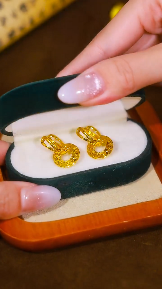 Mehwar Gold Hoops(24k gold plated)