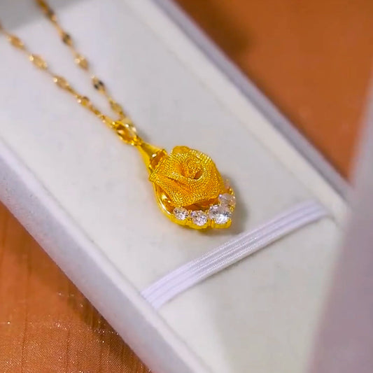 Luxury Golden Flower necklace(24k gold plated)