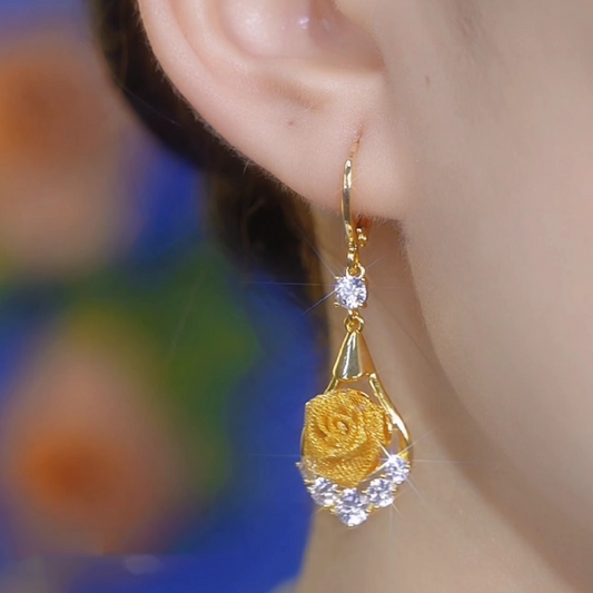 Flower Drop Floral Earrings